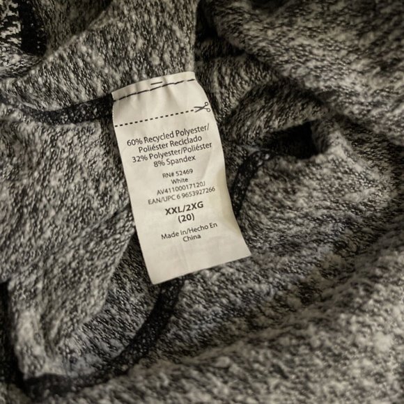 Womens Avia Leggings Plus Size XXL/2XG Black And White With Pockets 26.5” Inseam - Picture 5 of 5